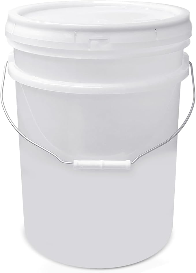ePackageSupply 5 Gallon Bucket with Airtight Lid | Made in USA | Food Grade | Heavy-Duty Premium HPDE Plastic | Durable 90 Mil All Purpose Pail | Easy Stack and Store | BPA Free | 6 Count