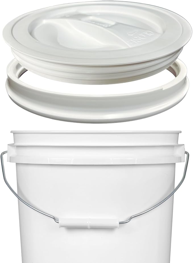House Naturals 2 Gallon Aqua Buckets pails with Lids(Pack of 4) Food Grade - BPA Free Made in USA
