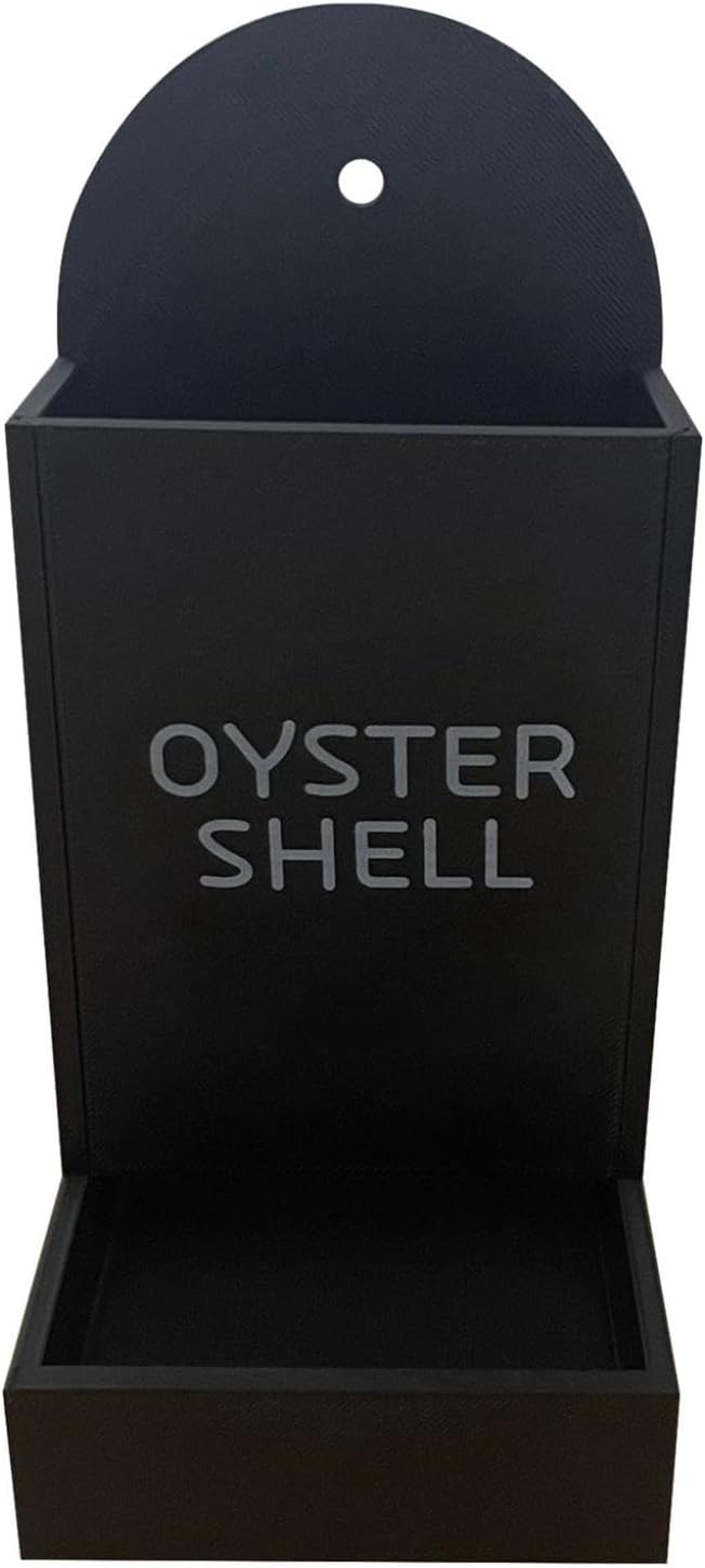 Gravel Feeder - Oyster Shell and Grit Feeder, Versatile Oyster Shell Feeders for Chickens,Hanging Chicken Feeders Trough,Precision Nutrition, Chickens Coop Accessories for Poultry (Black)