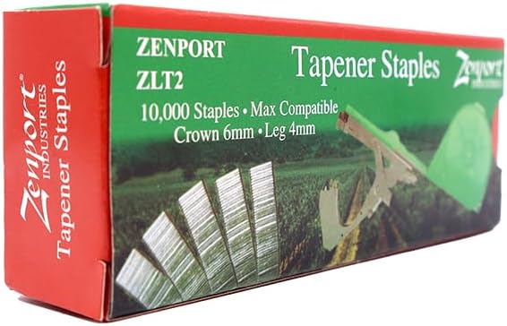 MAX HT-R45L Tapener Lightweight Plant Tying Tool Starter Kit with Zenport Compatible Tape & Staples