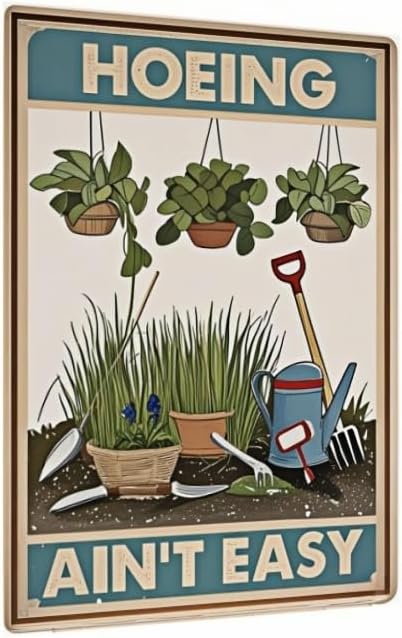 Funny Garden Sign – Humorous Decorative Metal Sign for Plant Lovers, Durable, Waterproof, Suitable for Gardens, Yards, Balconies, Kitchens, Cafes, Farms, and Outdoor Spaces – 8x12 Inches