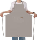 Yuubin Extra Large Aprons for Men Adjustable Button Apron with Pockets Chef Cooking Kitchen Aprons Women,Water&Oil Resistant