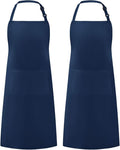 Syntus Adjustable Bib Apron with 2 Pockets Cooking Kitchen Aprons for Women Men Chef