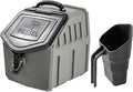 GUNNER 30 lbs Gunmetal Dog Food Storage Container with Measuring Scoop – Waterproof & Airtight Pet Food Bin for Dry Feed, Corn, Chicken Feed, Bird Seed & Treats – 3 Cup Ergonomic Scooper