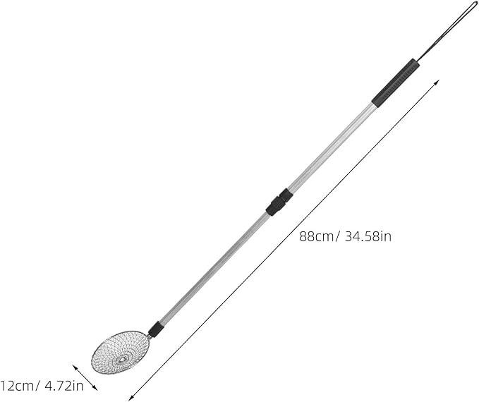 HEMOTON Chicken Egg Grabber: Extendable Egg Picker Tool Stainless Steel Adjustable 17.32" to 29.53" - Extra Long Grabber Reacher with Non-Slip Handle