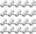 PVC Tee Fittings for Threaded Nipples Chicken Waterer- Reducing Tee Fittings for Schedule 40 PVC Piping with 1/8'' FPT Threads (20)
