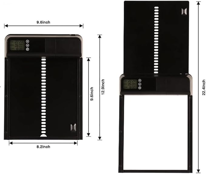 Anti-Pinch Sensor Chicken House Door,Solar Timer Chicken House Door,Programmable With Button,3 Aa Battery,With Solar Panel And Remote Control Coop Door,328 * 244 * 50mm