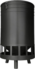 50LB Large Capacity No-Waste Chicken Feeder - Automatic Gravity Dispenser with 16 Feeding Ports, Spill-Control Design, Rust-Proof Powder Coated Metal Poultry Feeder for Coop & Outdoors