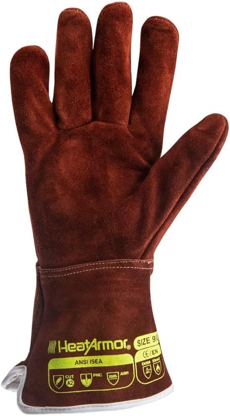 HexArmor High-Heat Resistance HeatArmor Gloves| Impact Protection | A9 Level Cut-Resistant | Welding Work Glove