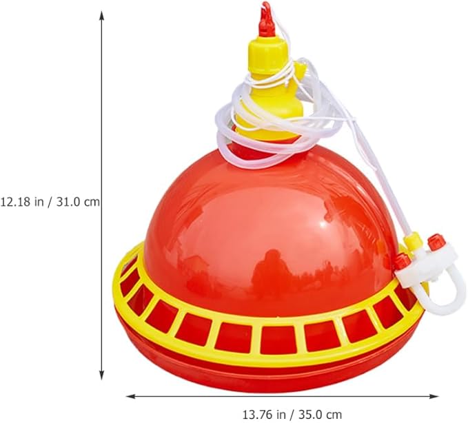 BESPORTBLE Automatic Chicken Waterer Set for Poultry Farm Large Capacity Feeder Waterer Kit Easy Install Clean Random - 13.78X13.78X12.20 Inch