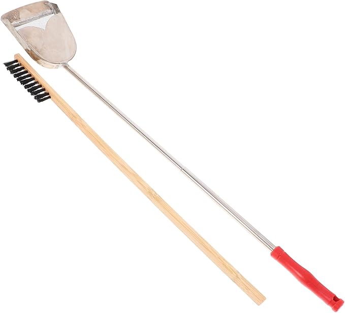 BESPORTBLE 2pcs Bird Cage Cleaning Brush Set Pet Bird Cage Cleaning Tools Brush Shovel for Stain Droppings Removal