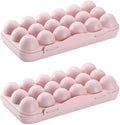 UPKOCH Stackable Egg Storage Box for Refrigerator Portable 18-Count Plastic Egg Holder with Lid Anti-Collision Shatterproof Container for Kitchen Organization