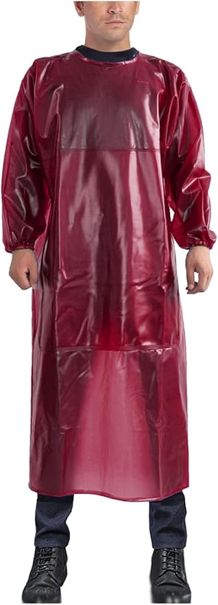 SUJAN Apron with Sleeves Splash Suit Waterproof Smock Chemical Resistant Safety Aprons Coverall