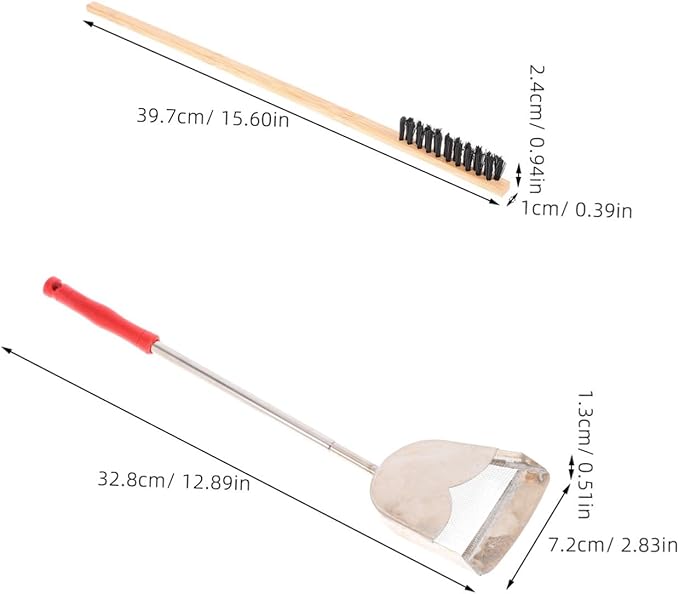 BESPORTBLE 2-Piece Bird Cage Cleaning Brush Set Includes Bird Poop Cleaner and Cage Brush and Household Cleaning