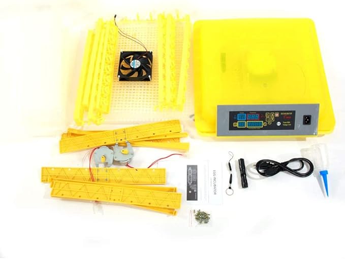 ROVSUN Egg Incubator with Automatic Turner Intelligent Temperature & Humidity Control for for Hatching Eggs Chicken Ducks Goose Birds Hatching Poultry Hatcher W/Three Output Channels (112 Eggs)