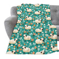 Cute Sheep Throw Blanket Sheep Gifts for Boys Girls 50"x40" - Flannel by Trulave