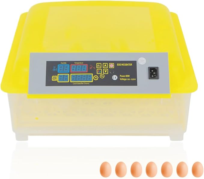 Egg Incubator Automatic Digital Hatcher Machine with Turning Temperature Control for Hatching Chicken Duck Goose Quail (48 Eggs)
