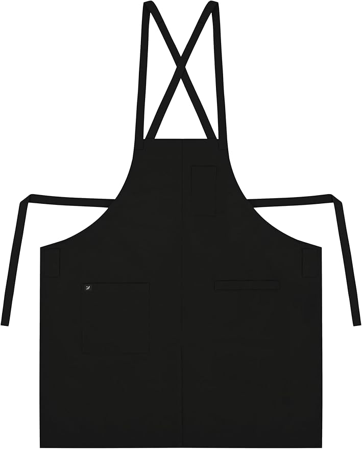 Chef Bib Aprons for Women and Men (Standard Dry Guard AA2095 & AA2095X) - Neck Strap Apron with Pockets 33"