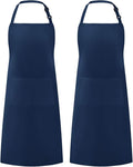 Syntus Adjustable Bib Apron with 2 Pockets Cooking Kitchen Aprons for Women Men Chef