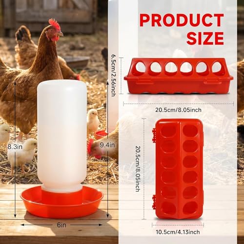 4PCS Chick Feeder and Waterer Kit,Baby Poultry Starter Set for Small Poultry Chicks Ducks - Plastic, 16 ounces - Image 6