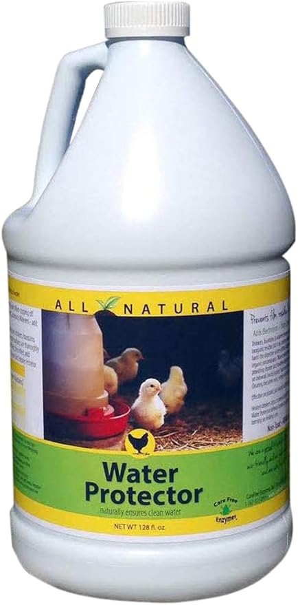 Carefree Enzymes Poultry Drinking Water Protector — Natural Enzyme Cleaner for Chicken, Duck & Livestock Waterers, 1 Gallon