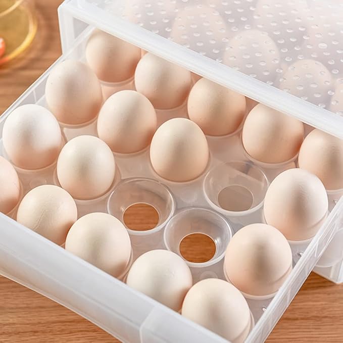 60 Grid Large Capacity Drawer type Egg Holder, Household Egg Fresh Storage Box, Multi-Layer Chicken Egg Storage Container