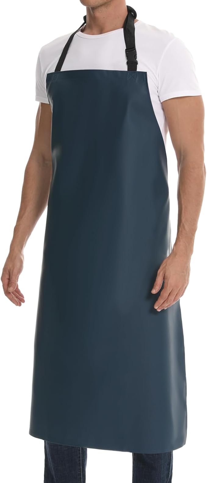 Homsolver Heavy Duty Vinyl Waterproof Apron for Unisex Adult, Ultra Lightweight, Chemical Resistant Industrial Work Apron