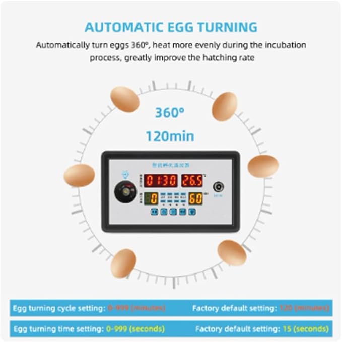 Smart Thermostat Digital ZFX-W9002 Thermostat Temperature Humidity Control Incubator 360 Automatic Egg Turning 12V