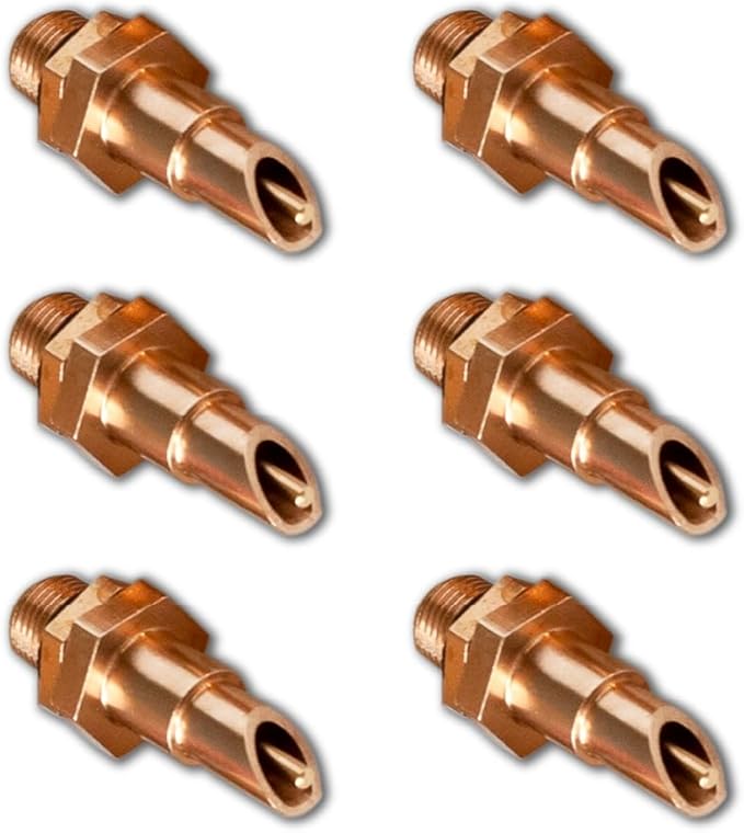 RentACoop DIY Waterer Kit – Six (6) Pack Horizontal Brass Nozzles – Great for Rabbits, Guinea Pigs, Ferrets and Other Small Animals