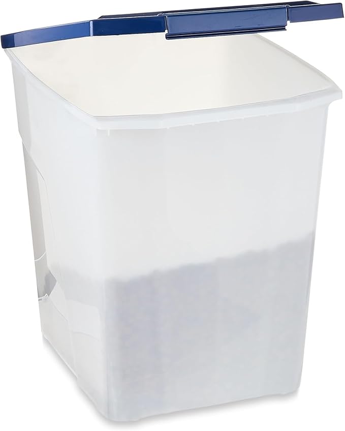 25 lb Airtight Pet Food Storage Container - Plastic Bin with Locking Lid & Fresh-Tite Seal, Stackable Design