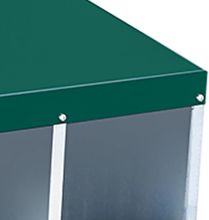 Chicken Nesting Boxes 10 Cells Metal Chicken Nesting Box - Heavy Duty Roll Away Design with Lid Cover & Swing Perch, Easy-Clean Egg Collection System for Chicken Coops - Orange