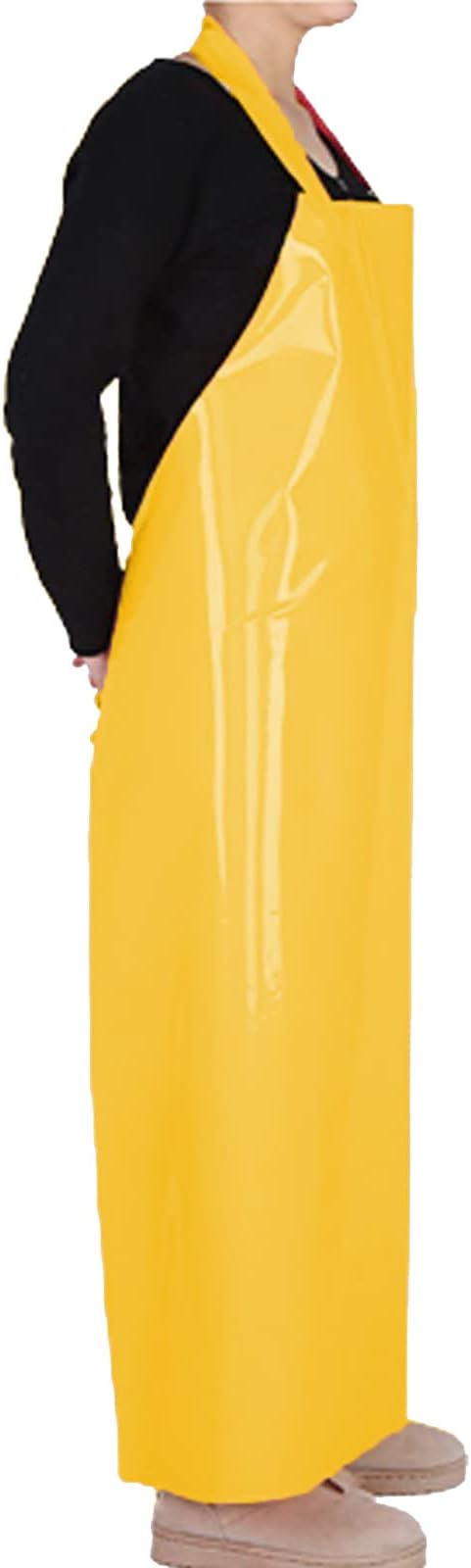 ELEBOX Waterproof Oil Proof Bib Apron Utility Apron Chemical Resistant Apron with Sleeve Work Apron Ultra Lightweight