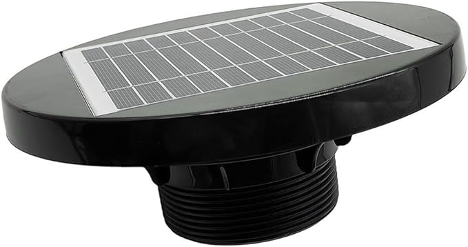 Portable Solar Vent Fan, Solar Powered Roof Fan Ventilator Loft Vent For Shed, for Small Sheds, Chicken Coops, Greenhouses, Boat RV, Weatherproof Metal Shell