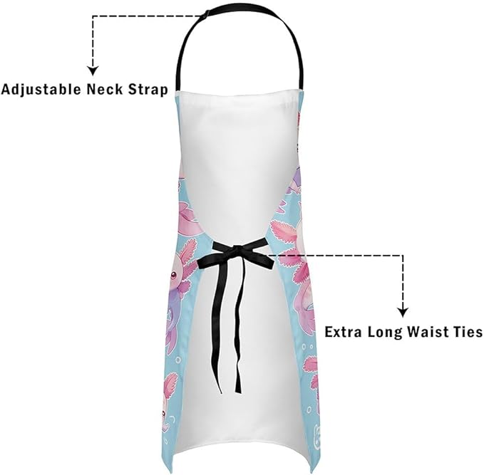 jejeloiu Cartoon Cats Apron for Women Men 26"x31"