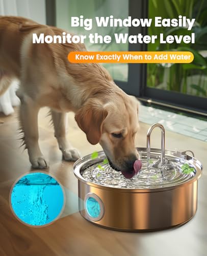 Oneisall 7L/230oz Pet Water Fountain - 7L Dog fountain stainless steel with 6 Set Filters, 7 liters - Image 6