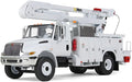 First Gear White: International DuraStar with Utility Bucket Body