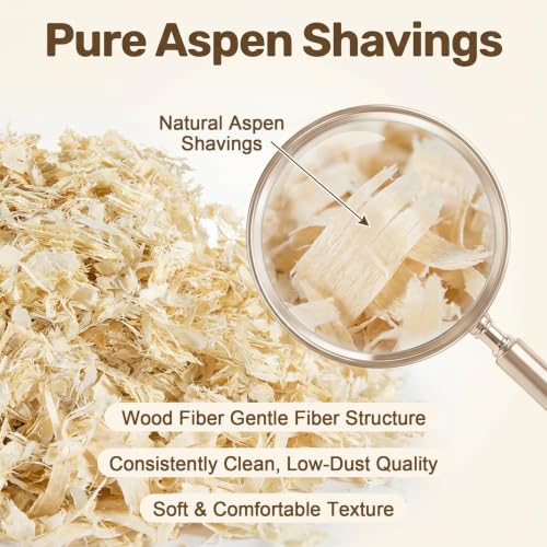 Sukh 31 OZ Chicken Coop Bedding, Aspen Shavings Small Animal Bedding - Beige - Image 3