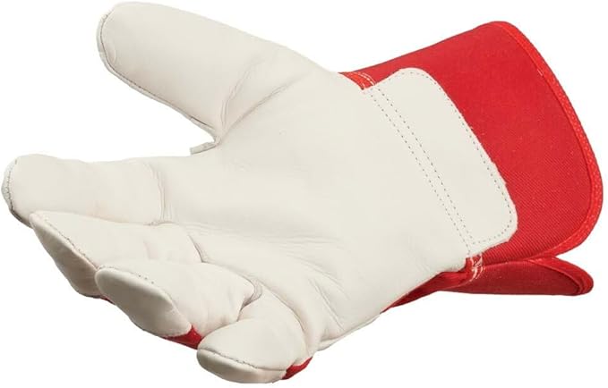 J. J. Keller SAFEGEAR Red Cowhide Leather Work Gloves - 3 Pairs