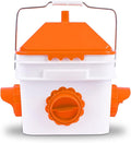 GUEOQTC-10 Pounds Chicken Feeder with 4 Ports, Rainproof Poultry Feeder for Up to 10 Adult Chickens or 15 Chicks（Patented Products）