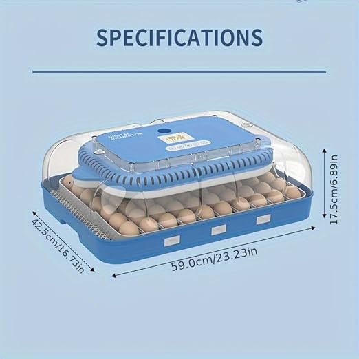 HOWOOlUA 70 Egg Incubator for Hatching Eggs withAuto Turn, Temp & Humidity Control, Built-in CandleLarge Capacity Egg Incubator for Chicken Duck Goose Eggs