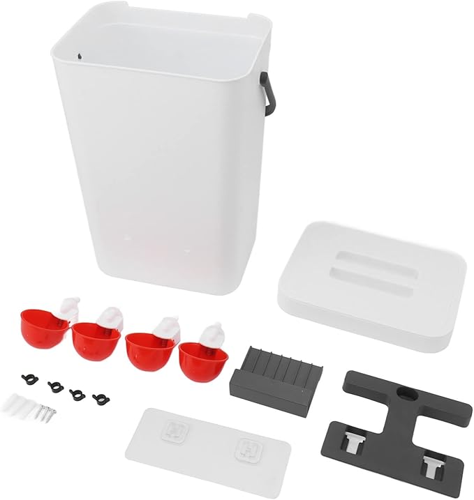 Large Capacity 12 Liter Automatic Chicken Waterer and Feeder Set Portable Poultry Hydration System