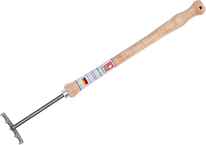 IDEALSPATEN - Made in Germany Since 1899 - Hanover Hand Rake - Professional Compact Cultivator Weeding Small Garden Tool 2lb - 21.5in (Hanover)#IS320
