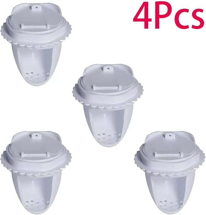 DIY Chicken Feeder, Automatic Anti-Rodent, Rainproof, No Waste, Gravity Chicken Feeder for Buckets, Boxes and Troughs (4pcs White)