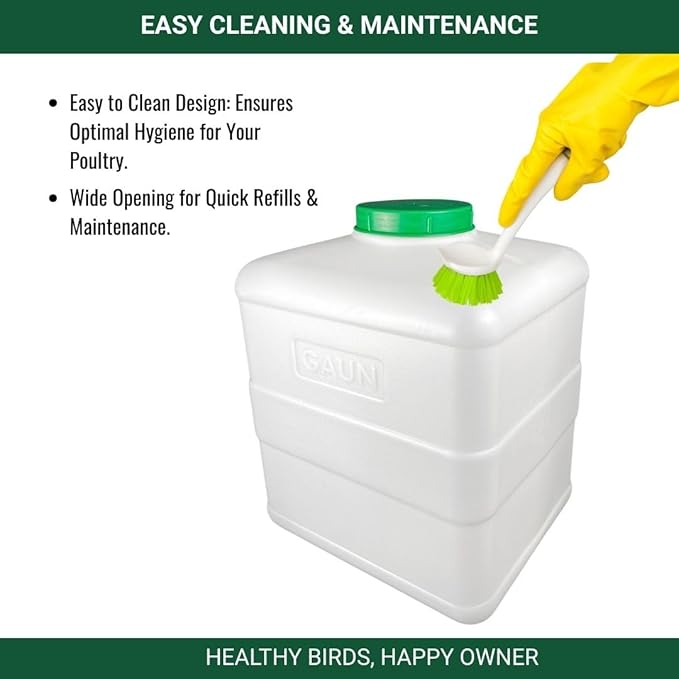 GAUN Header Tank 20L for Automatic Gravity Bird Waterer System - Stable Water Supply for Aviaries, Poultry, Pigeons, Farms & Coops – Easy Installation