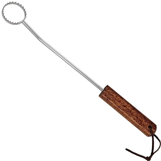 Lung Scraper for Poultry Processing, Chicken Processing Equipment Made of Stainless, Acacia Wood Handle, Chicken Butchering Equipment for Chickens, Birds, Especially Smaller Poultry, Easy to Clean
