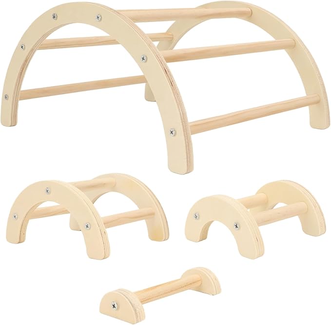 Wooden Chicken Perch Stand Arch Shape Stable Structure Chick Roosting Bar Grinding for Pet Coop Farm House Garden