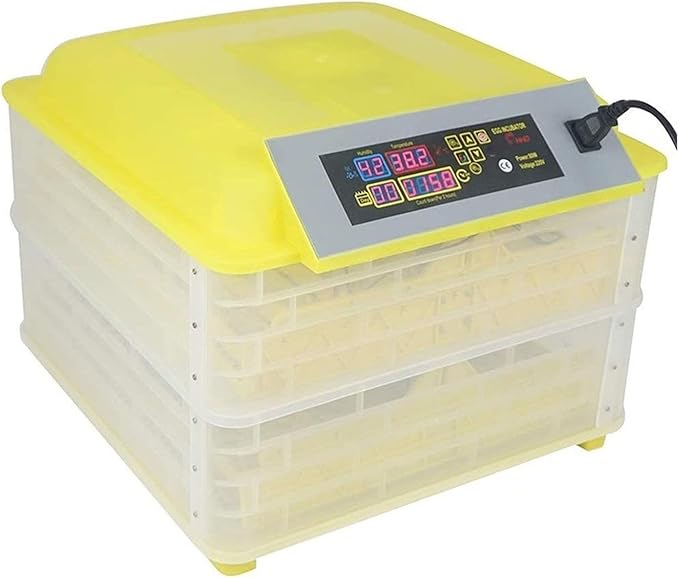 Egg Incubator, 96 Egg Incubator Automatic Turning Poultry Hatcher Brooder Digital Temperature Humidity Control For Chicken Duck Bird Pigeon Farm