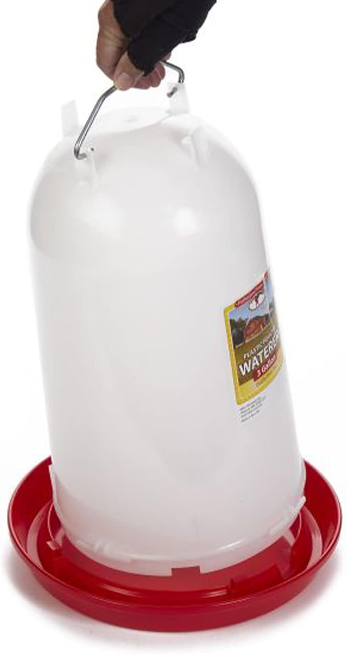 Little Giant Extra Large 3-Gallon Capacity Heavy-Duty Plastic Gravity Fed Poultry Waterer System (4 Pack)