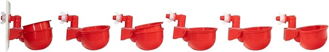 Chicken Water Cup Waterer Kit for Poultry - Pack of 6 + One Extra for Free (Total of 7)