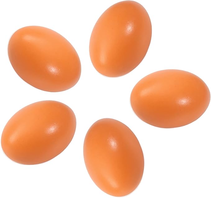 Wooden Eggs Fake Eggs Dummy Eggs Nest Eggs Help Laying Hen Agricultural Tool Eggs for Nesting Box 6 PCS